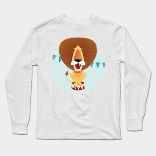 Illustration nursery with lion in the circus Long Sleeve T-Shirt